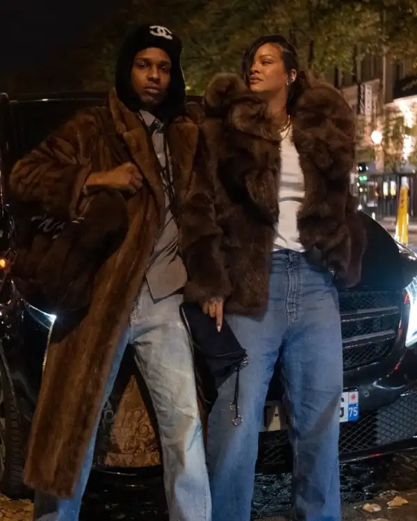 Rihanna and A$AP Rocky Fur Coat sale