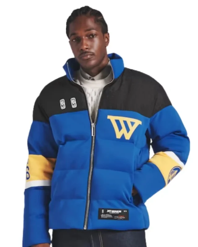 Royal Golden State Warriors Royal Team Puffer Jacket