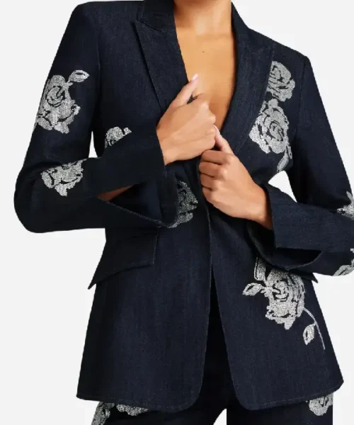 Ruby Marino Electric Bloom S01 Rose Denim Blazer