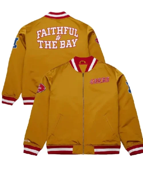 San Francisco 49ers Gold Heavyweight Full-Zip Satin Jacket