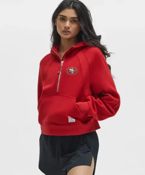 San Francisco 49ers lululemon College Crimson Scuba Half-Zip Hoodie