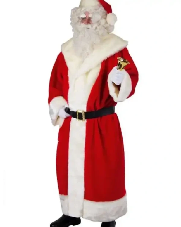 Santa Claus Christmas Costume Long Coat