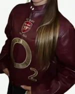 Shop Arsenal Star Dennis Bergkamp Daughter Yasmin Fans Special Gunners Leather Jacket Sale