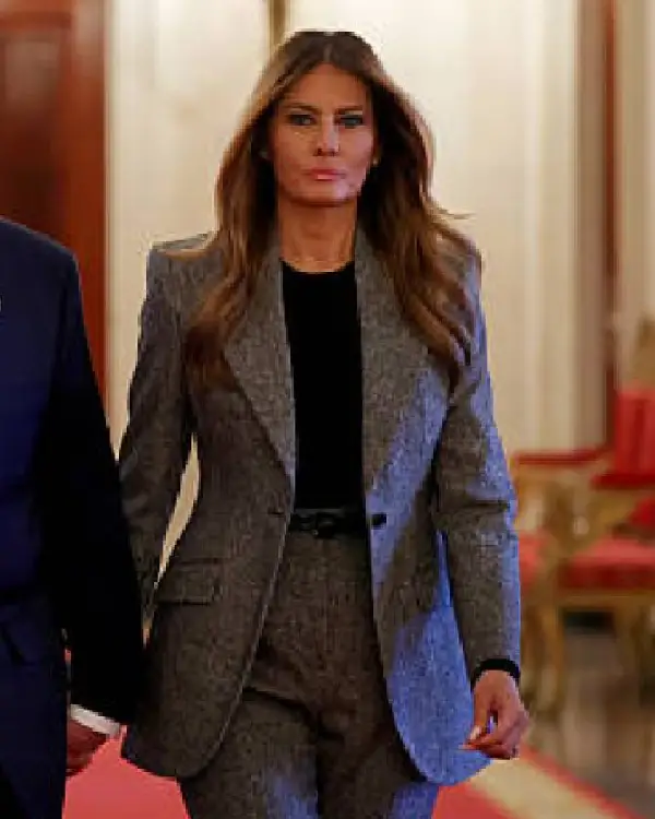 Shop First Lady Melania Trump Grey Blazer For Sale