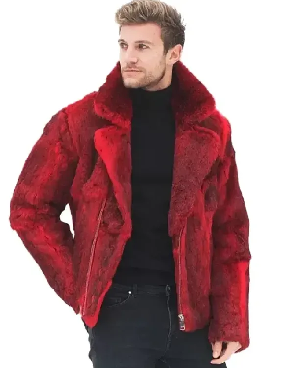 Shop Get the Red Faux-Fur Moto Jacket That Demands Attention Sale