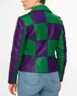 Shop Joker Green and Purple Biker Halloween Leather Jacket Sale