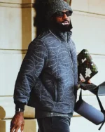 Shop Lebron James Nike Men’s Woven Full-Zip Basketball Jacket Grey