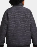 Shop Lebron James Nike Men’s Woven Full-Zip Basketball Jacket Grey Sale Back