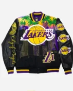 Shop Men’s Los Angeles Lakers Pro Standard Remix Black Varsity Full-Zip Jacket on Sale