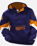 Shop Men’s Phoenix Suns Starter Force Play Purple Satin Hooded Jacket