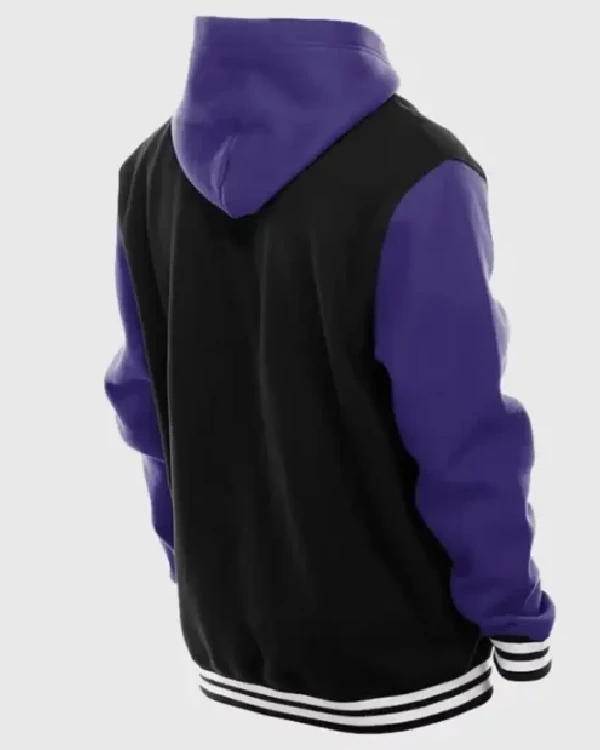 Shop Minnesota Vikings New Era Black and Purple Varsity Hooded Jacket