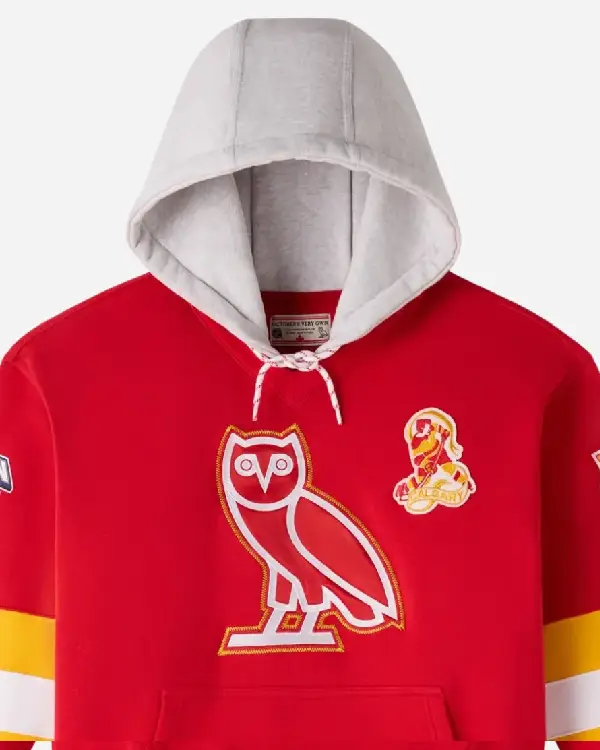 Shop October’s Very Own OVO x NHL Calgary Flames Hoodie on Sale