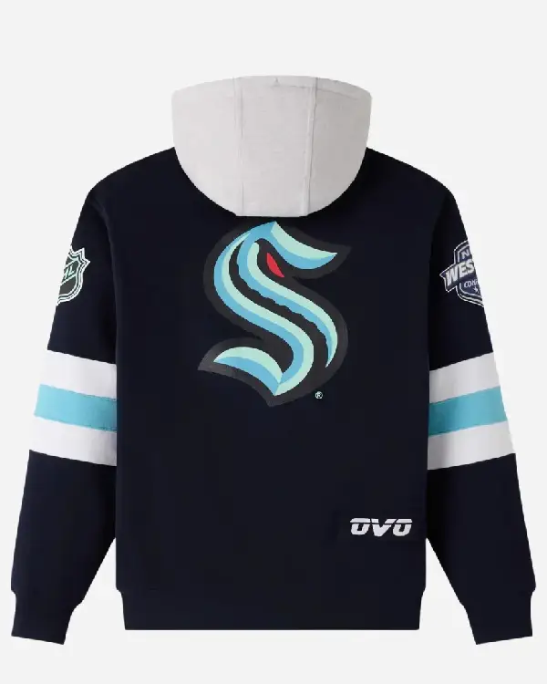Shop October’s Very Own OVO x NHL Seattle Kraken Hoodie Sale Back