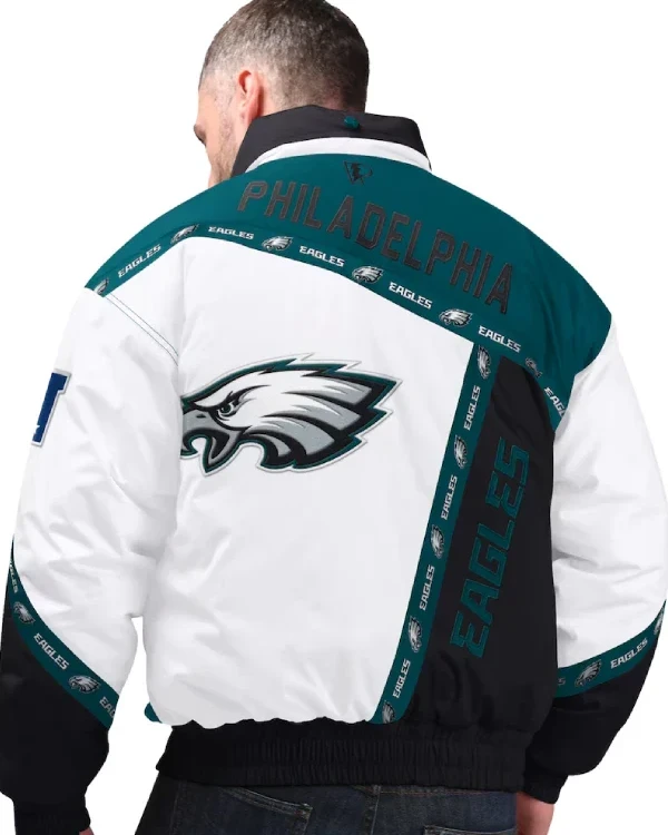 Shop Philadelphia Eagles Pro Player Tape Full-Zip Hooded Back
