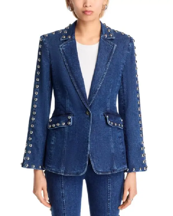 Shop Real Housewives of Orange County S19 Jennifer Pedranti Studded Denim Blazer Sale