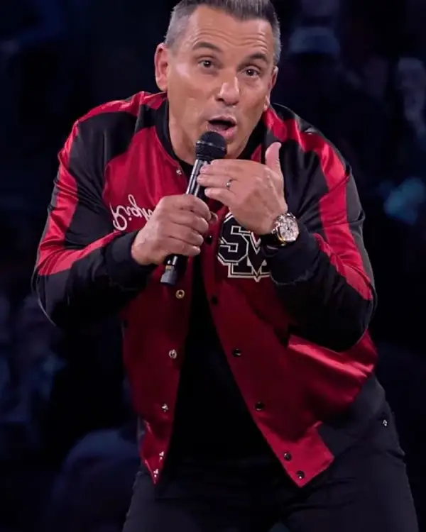 Shop Recreation – It Ain’t Right Sebastian Maniscalco Red & Black Jacket on Sale