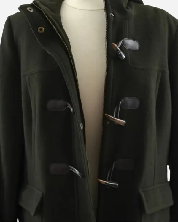 Shop Riley Thomas A Christmas in Vermont Abigail Hawk Green Hooded Coat Jacket Sale