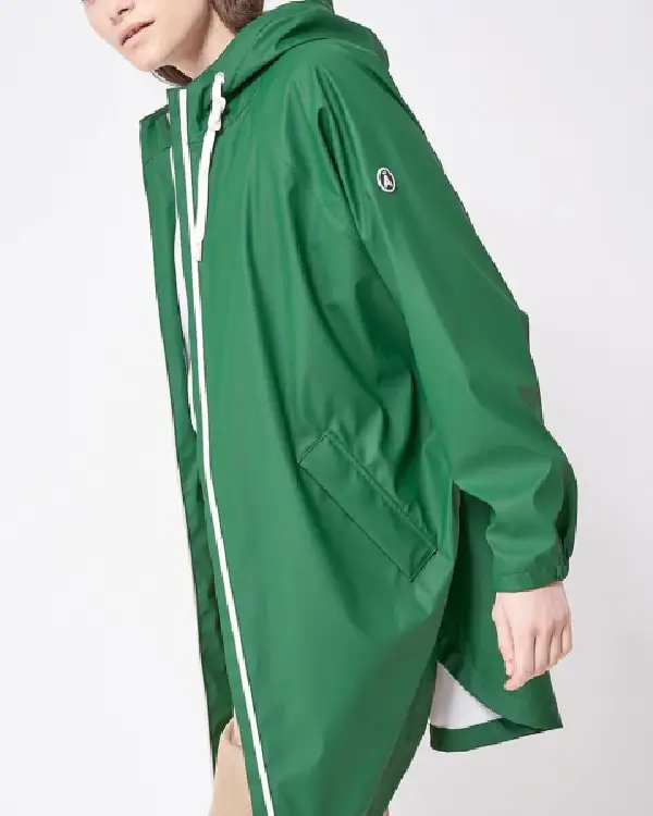 Shop Shetland S10 Green Hooded Rain Coat For Sale