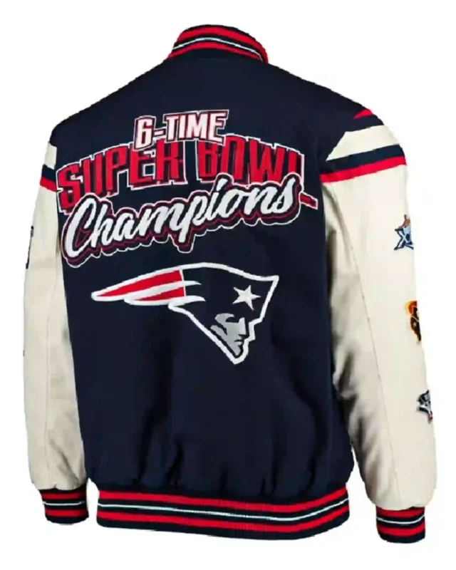 Shop Super Bowl Championship New England Patriots Varsity Jacket Sale Back