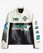 Shop Unisex H&M Regular-Fit Racer Black And White Jacket For Sale