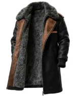 Shop Winter Essential Longline Aviator Jacket with Detachable Fur Collar