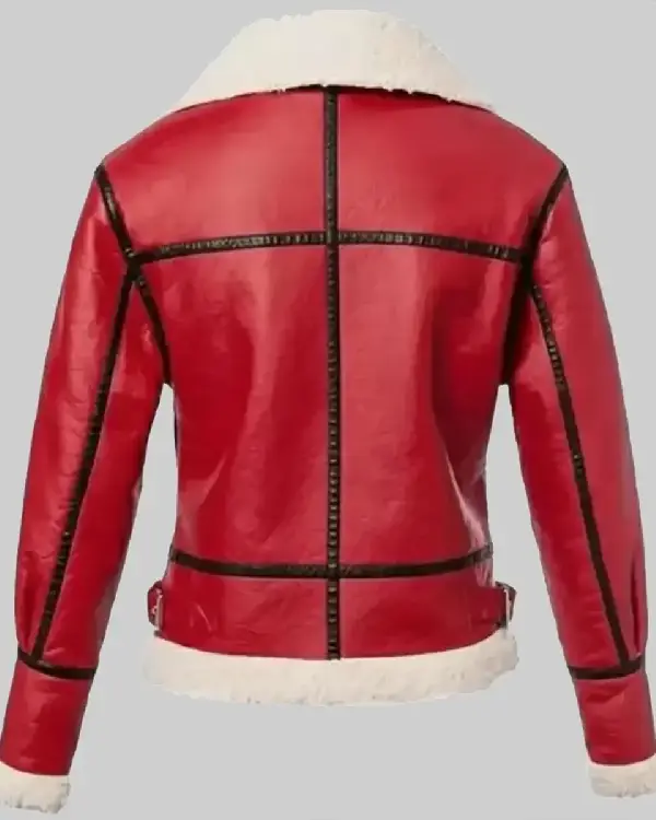 Shop Women's Christmas Shearling Aviator Jacket For Sale