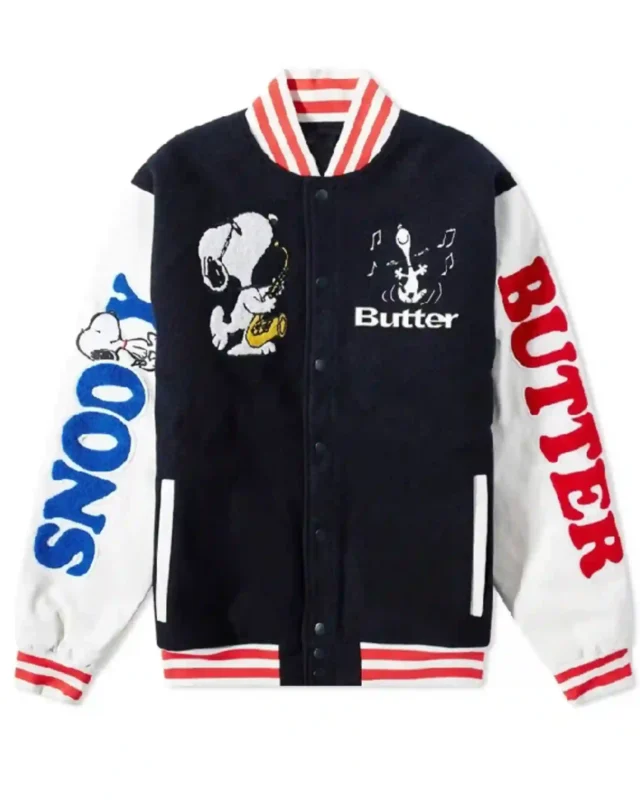 Snoopy Butter Letterman Jacket