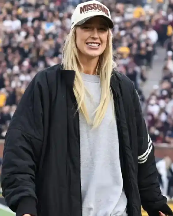 Sophie Cunningham SEC Football Game 2025 White Striped Sleeves