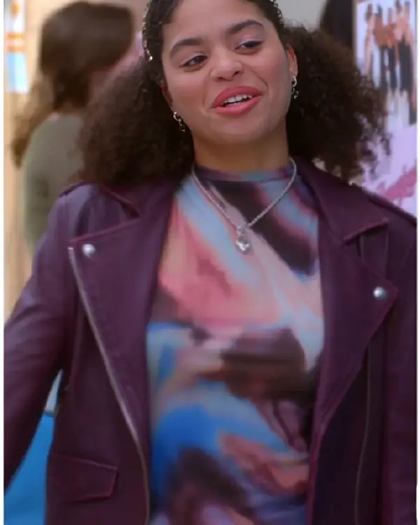 Symera Jackson Electric Bloom Burgundy Leather Jacket