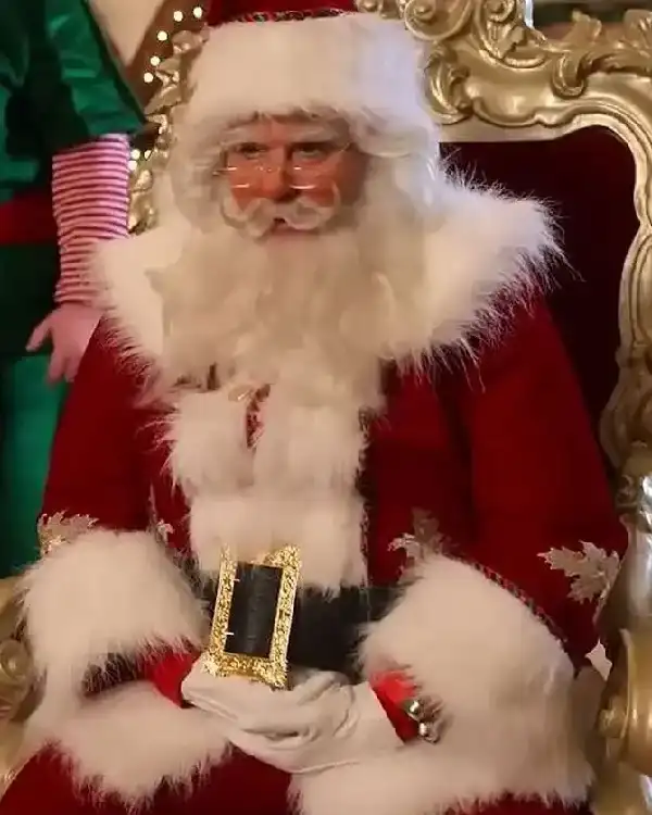 Taylor Santa My Secret Santa 2025 Alexandra Breckenridge Santa Costume on Coat