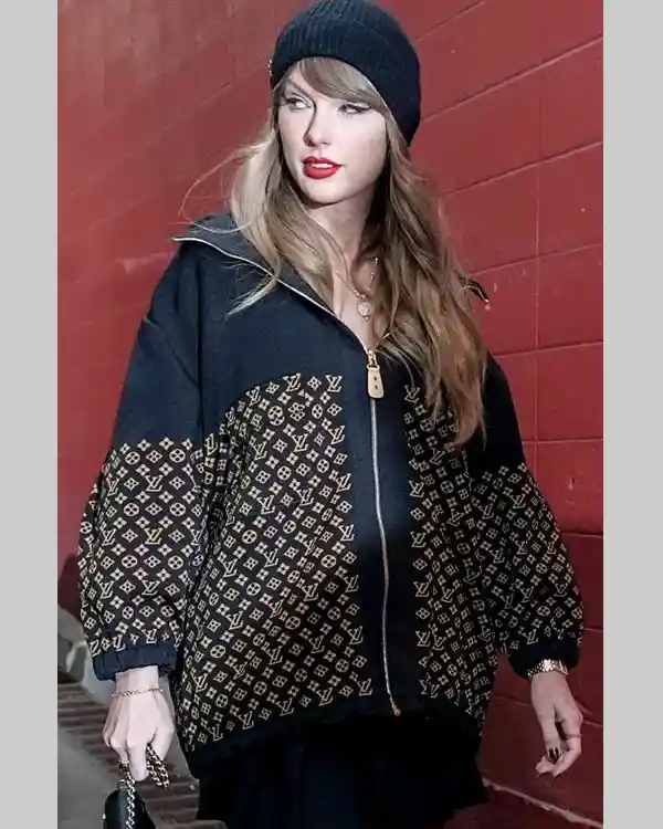 Taylor Swift Louis Vuitton Monogram Jacquard Knit Jacket