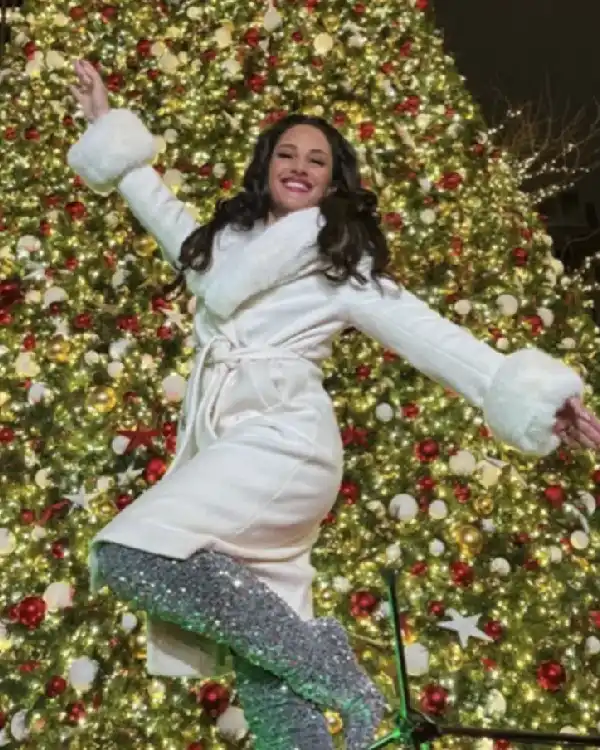 The Five 2025 Emily Compagno Fur Trim Coat