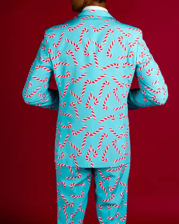 The Peppermint Pimp Canes Candy Cane Print Christmas Suit