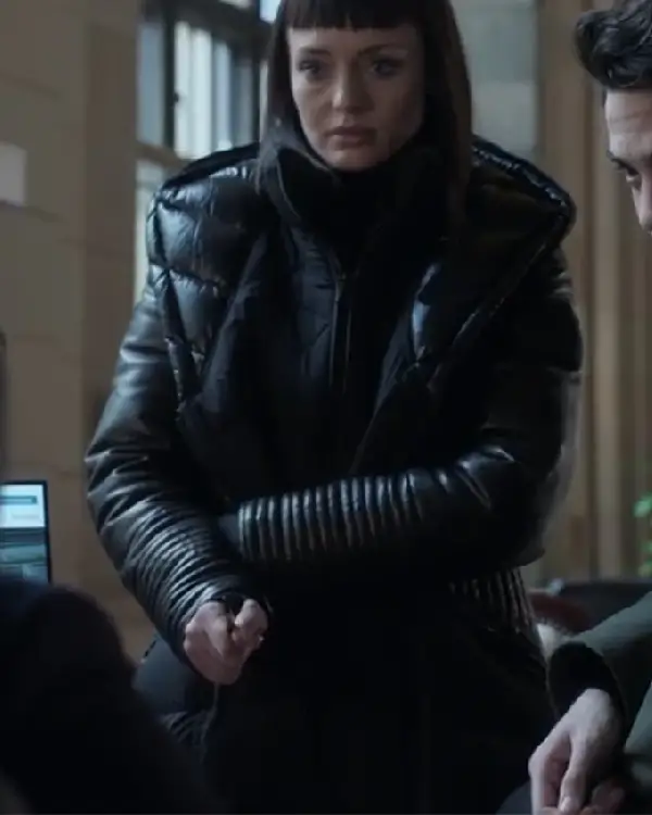 The Recruit 2022 Max Meladze Black Puffer Coat