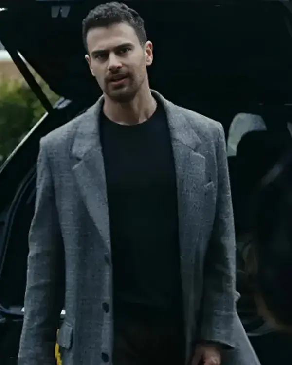Theo James The Gentlemen 2024 TV Series Eddie Horniman Grey Long Coat