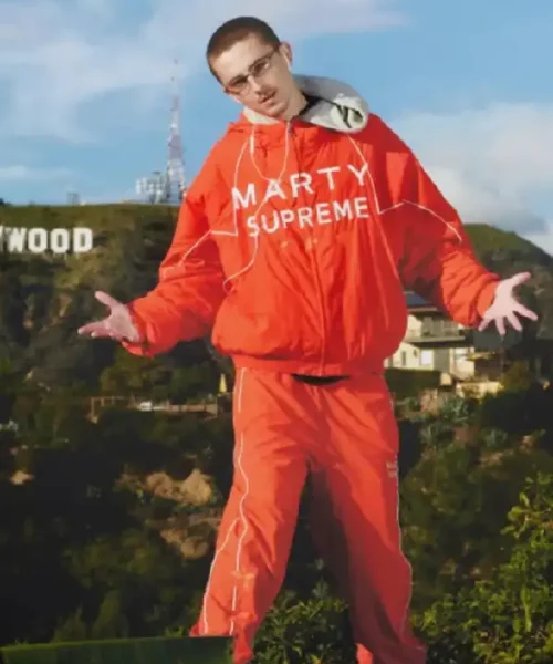 Timothée Chalamet Orange Marty Supreme Jacket