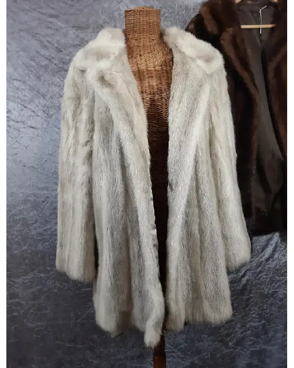 Vintage Grey Mink Fur Coat
