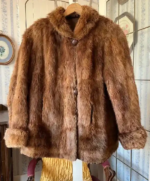 Vintage Mink Fur Brown Fur Jacket