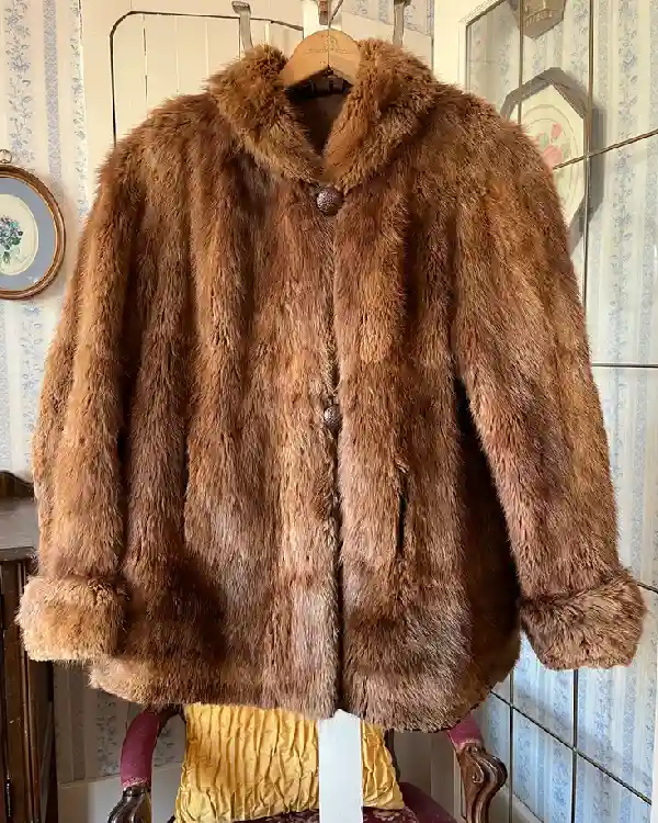Vintage Mink Fur Brown Fur Jacket