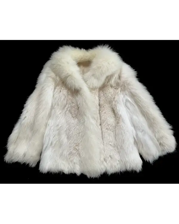Vintage White Mink Fur Winter Jacket