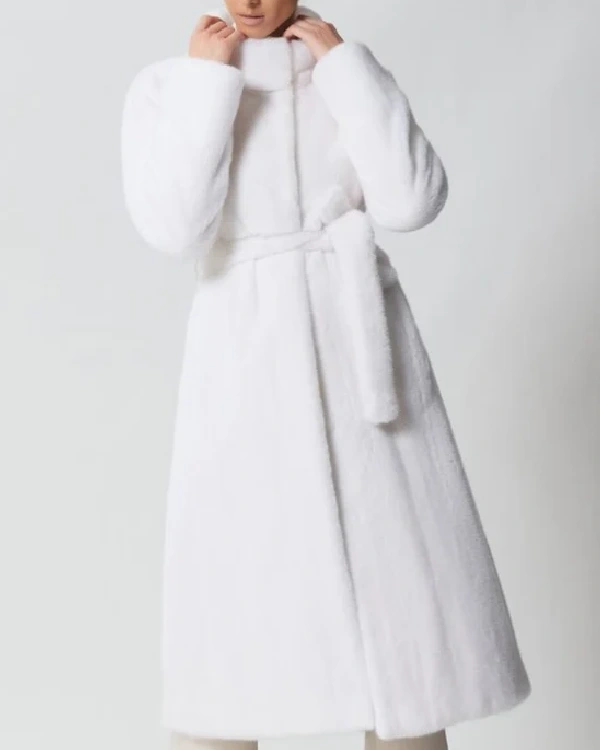 White Mink Fur Coat_