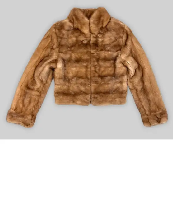 Women Mink Fur Cropped Jacket