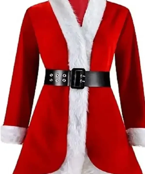 Women Red Santa Costume Coat