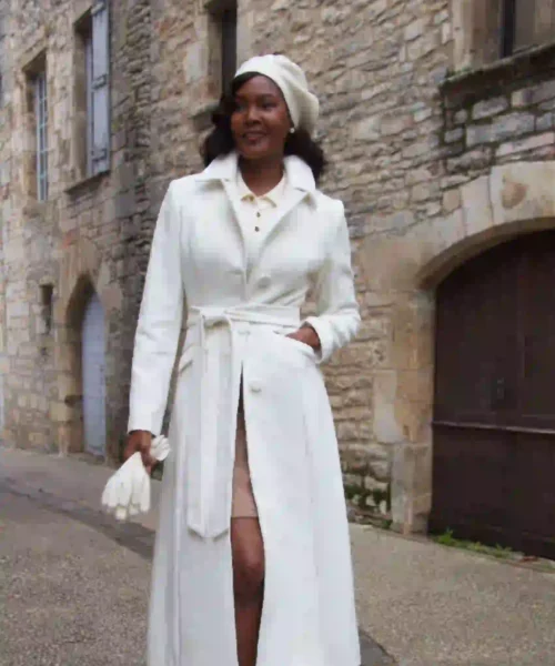 Women's White Coat For Christmas