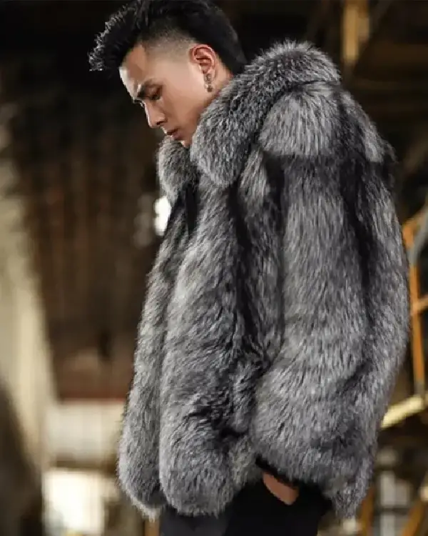 Zephyrus Mink Fur Grey Coat