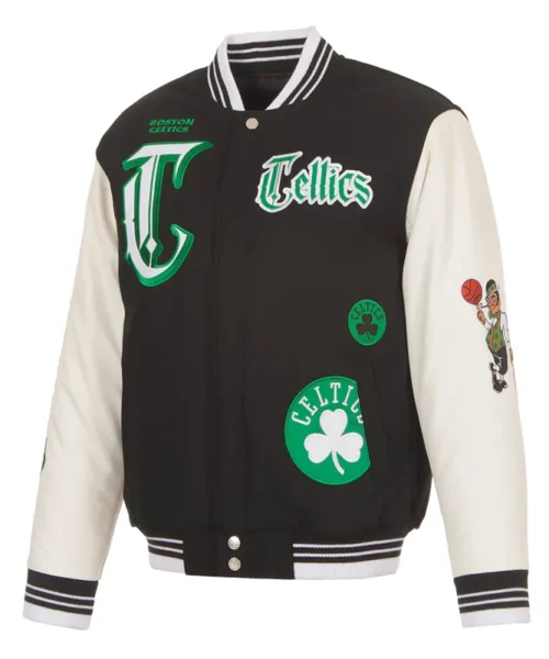 boston celtics gothic varsity jacket