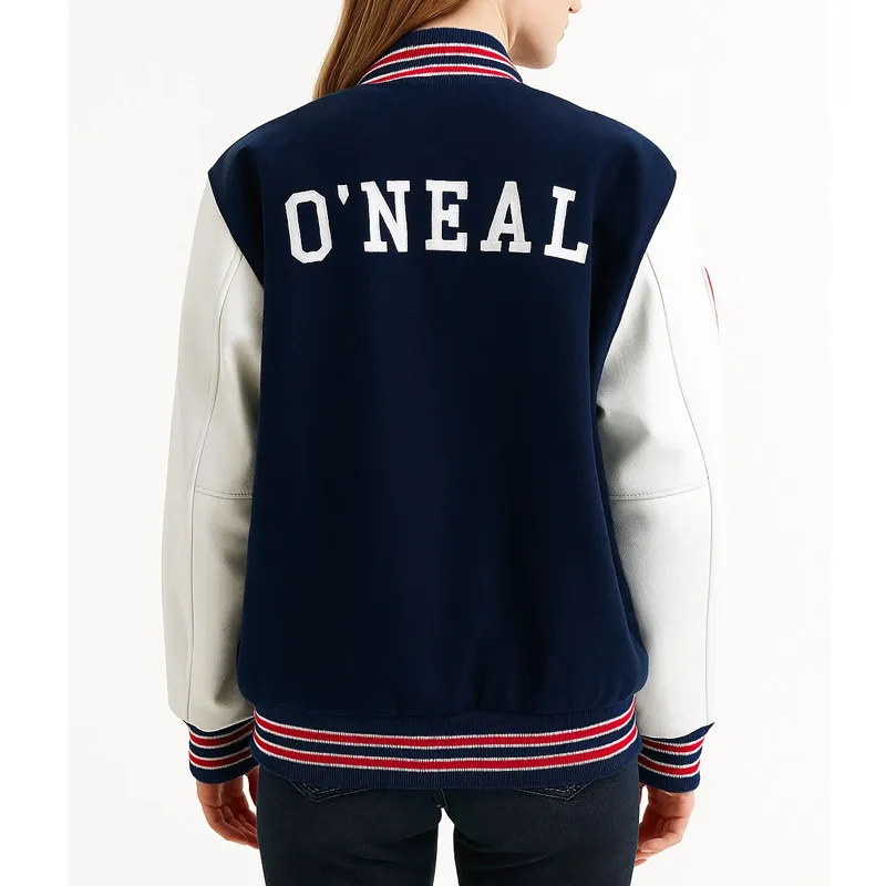 crawford high school blue and white varsity jacket