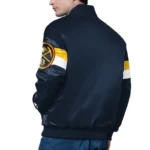 denver nuggets triple option varsity satin jacket