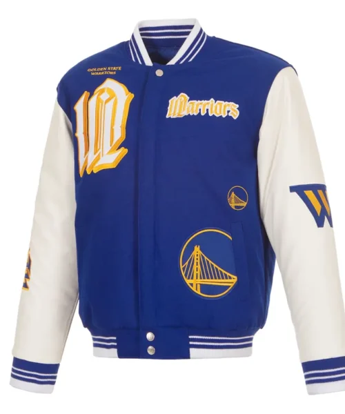 golden state warriors gothic varsity jacket