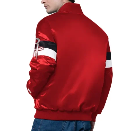 houston rockets triple option varsity satin jacket